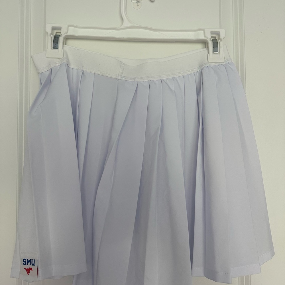 White Pleated Women's Skirt - SMU